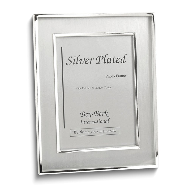 Silver-plated Lacquer-coated Brushed Finish 8x10 Frame