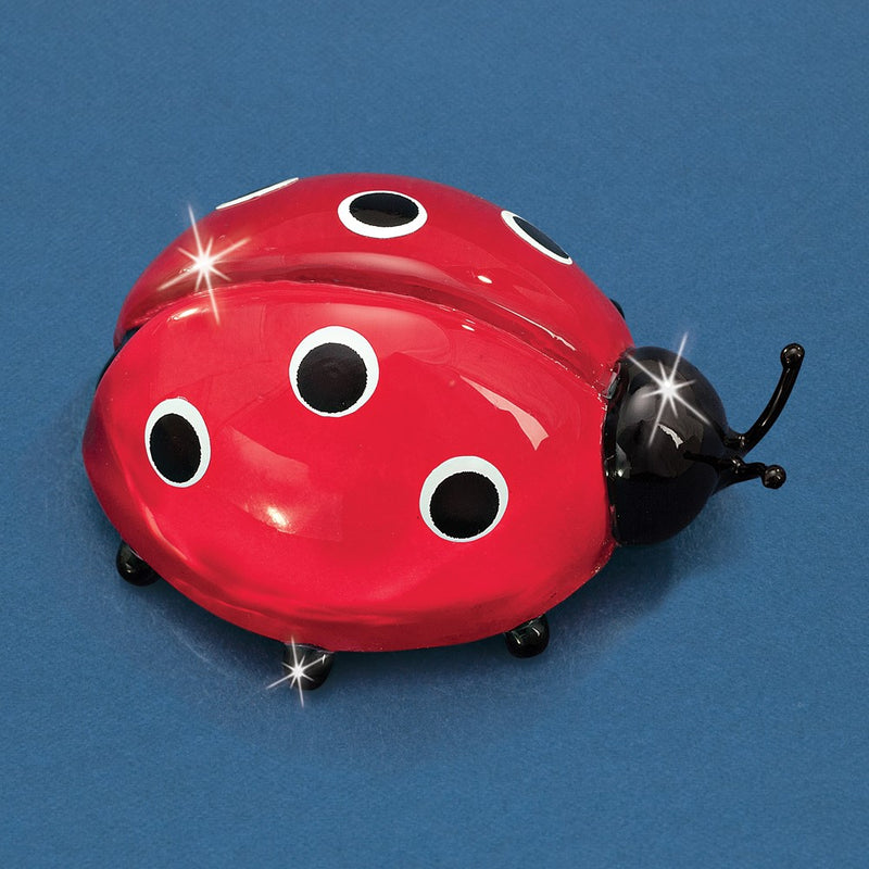 Red Ladybug Handcrafted Glass Figurine