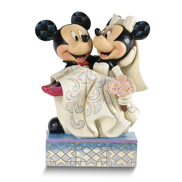 Disney Traditions CONGRATULATIONS Mickey and Minnie Wedding Figurine