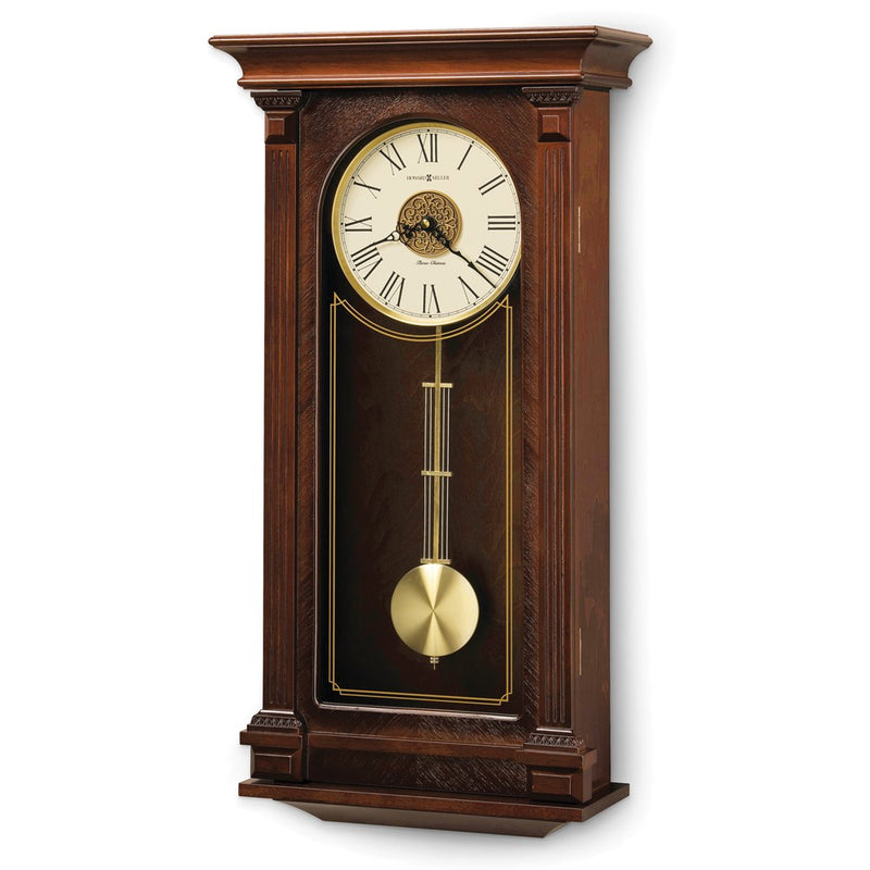 Howard Miller Sinclair Cherry Finish Wood Quartz Chiming Wall Clock