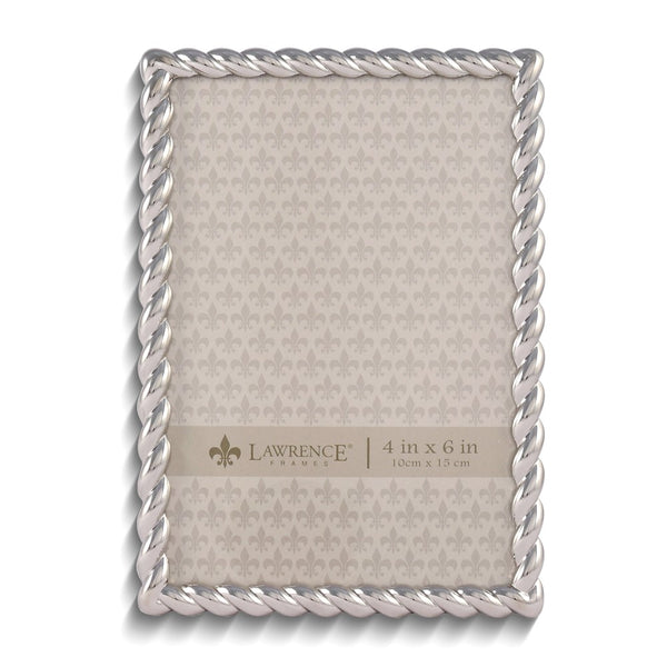 Silver-tone Rope 4x6 Metal Frame