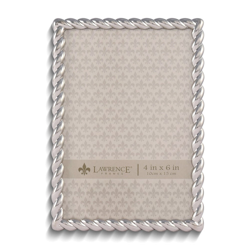 Silver-tone Rope 4x6 Metal Frame