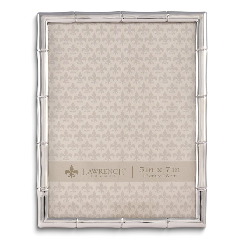 Silver-tone Metal Bamboo 5x7 Frame