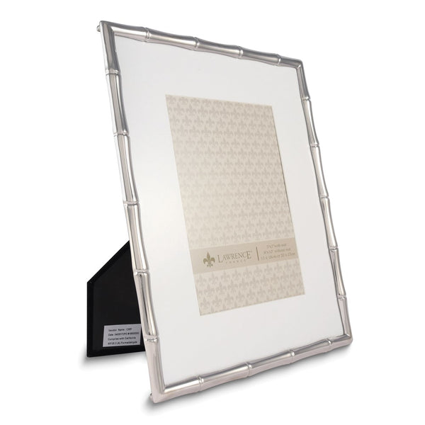 Silver-tone Metal Bamboo 8x10 Frame Matted for 5x7 Photo