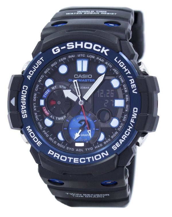 Casio G-Shock GULFMASTER Twin Sensor Moon Data Tide Graph GN-1000B-1A GN1000B-1A Men's Watch