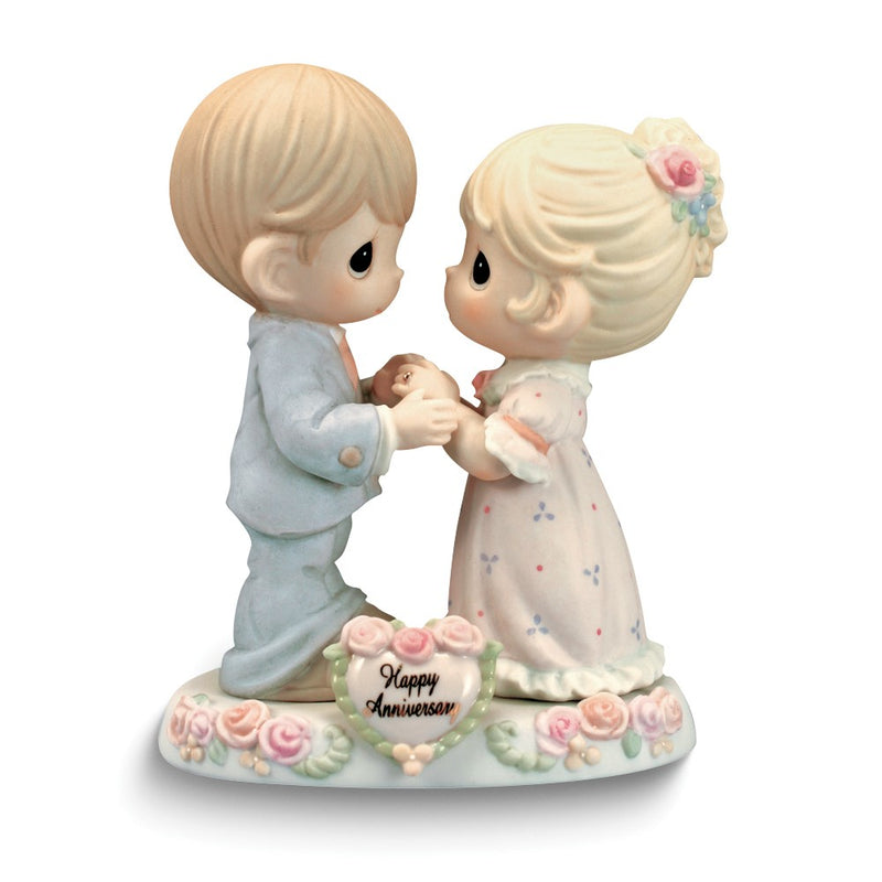Precious Moments HAPPY ANNIVERSARY Hand-painted Porcelain Figurine