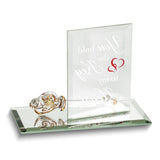 YOU HOLD THE KEY TO MY HEART with Red Crystal Handcrafted Glass Figurine