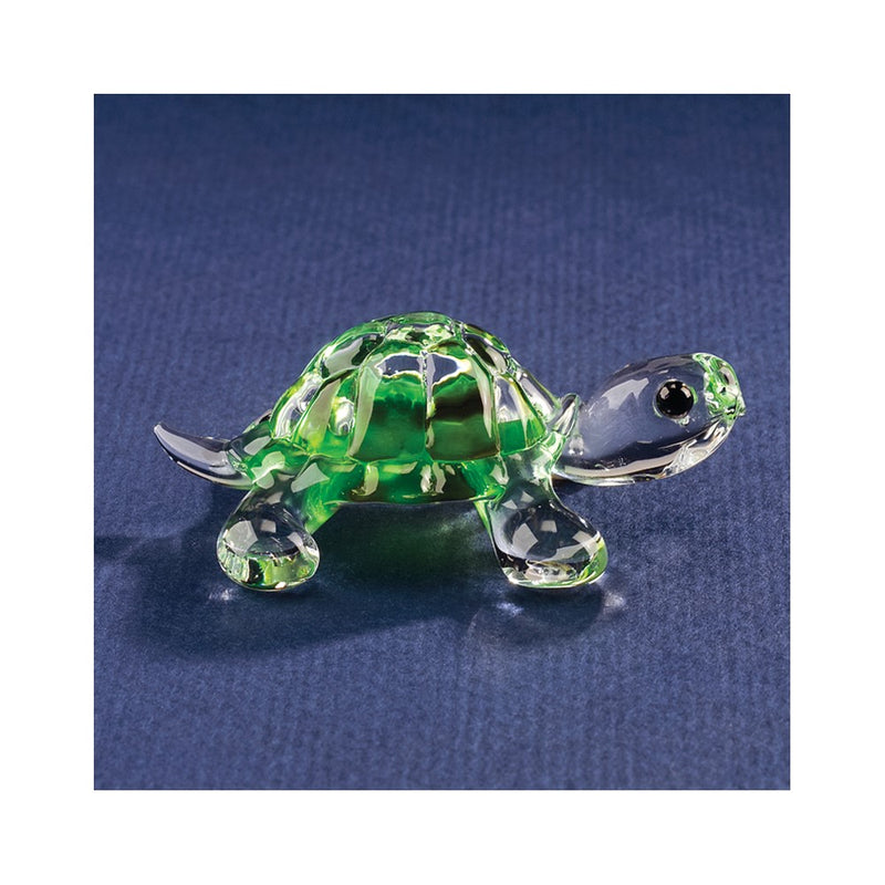 Green Turtle Handcrafted Glass Figurine