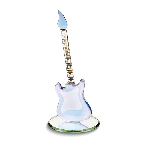 Purple Haze Electric Guitar Handcrafted Glass Figurine