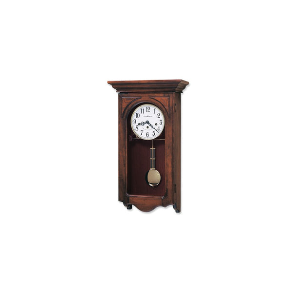 Howard Miller Jennelle Cherry Finish Wood Key-wound Chiming Wall Clock