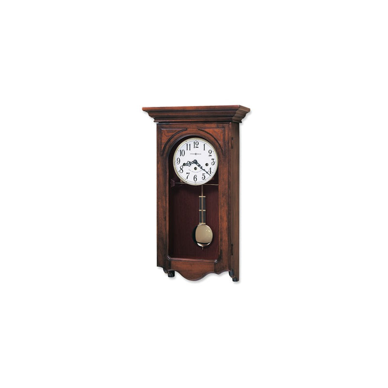 Howard Miller Jennelle Cherry Finish Wood Key-wound Chiming Wall Clock