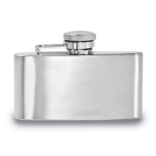 Rebel Steel Brushed Stainless Steel 3 ounce Hip Flask with Funnel