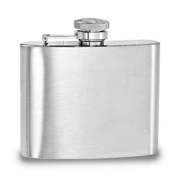 Rebel Steel Brushed Stainless Steel 5 ounce Square Flask with Funnel