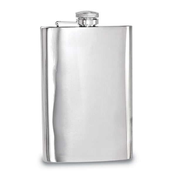 Rebel Steel Polished Stainless Steel 10 ounce Flask with Funnel