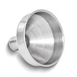 Rebel Steel Black Leather Case Polished Stainless Steel 8 ounce Hip Flask with Funnel