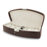 Brown Faux Leather Six Watch Case