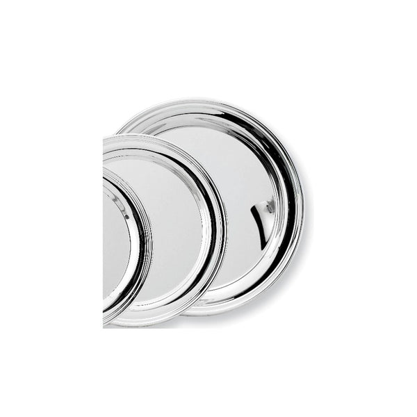 Non-tarnish Nickel-plated 12 Inch Round Tray