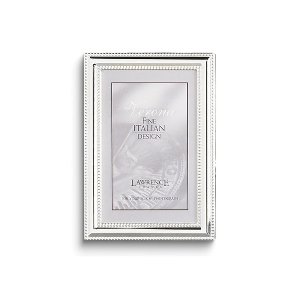 Silver-plated Double Beaded Edge 5x7 Photo Frame