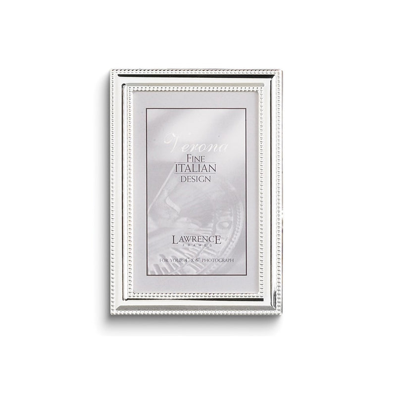 Silver-plated Double Beaded Edge 5x7 Photo Frame