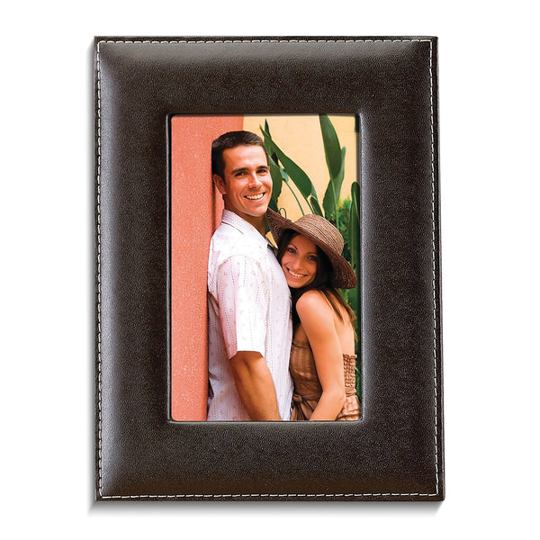 Dark Brown Leather 4x6 Photo Frame