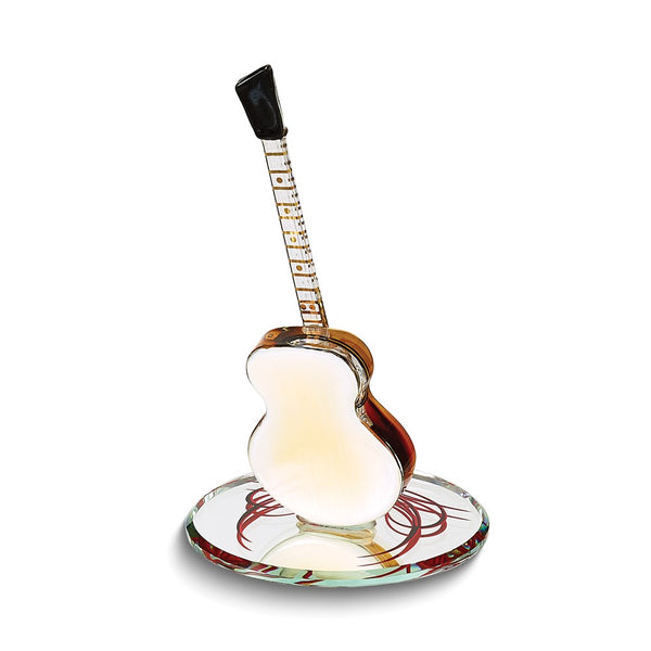 Sunburst Acoustic Guitar Handcrafted Glass Figurine