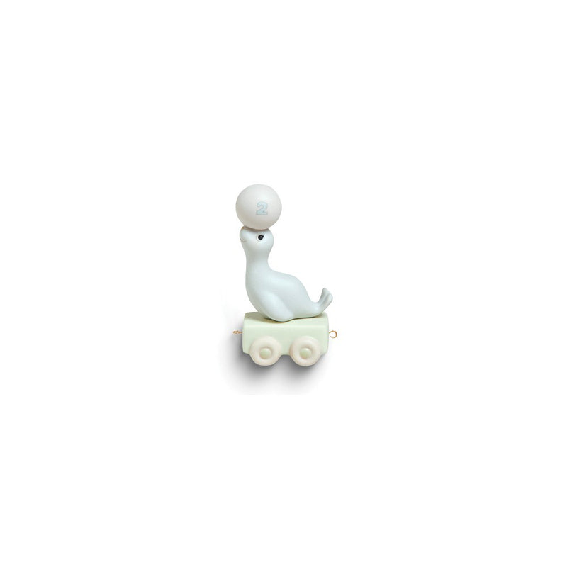 Precious Moments God Bless You On Your Birthday Age Two Seal Porcelain Figurine