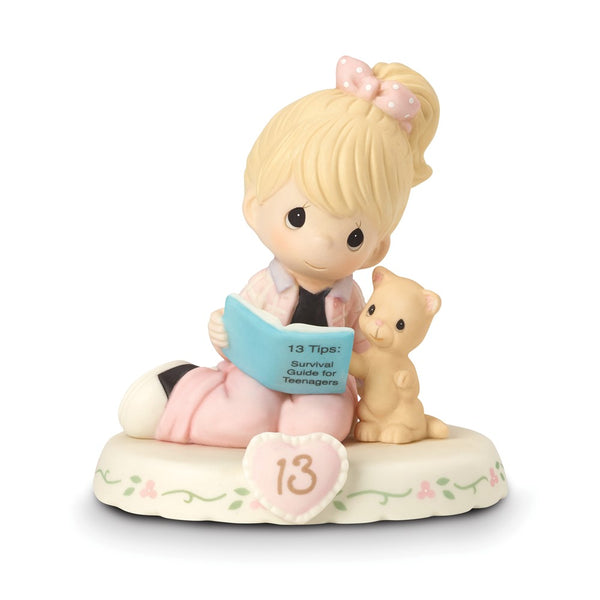 Precious Moments Growing in Grace Age Thirteen Blonde Porcelain Figurine