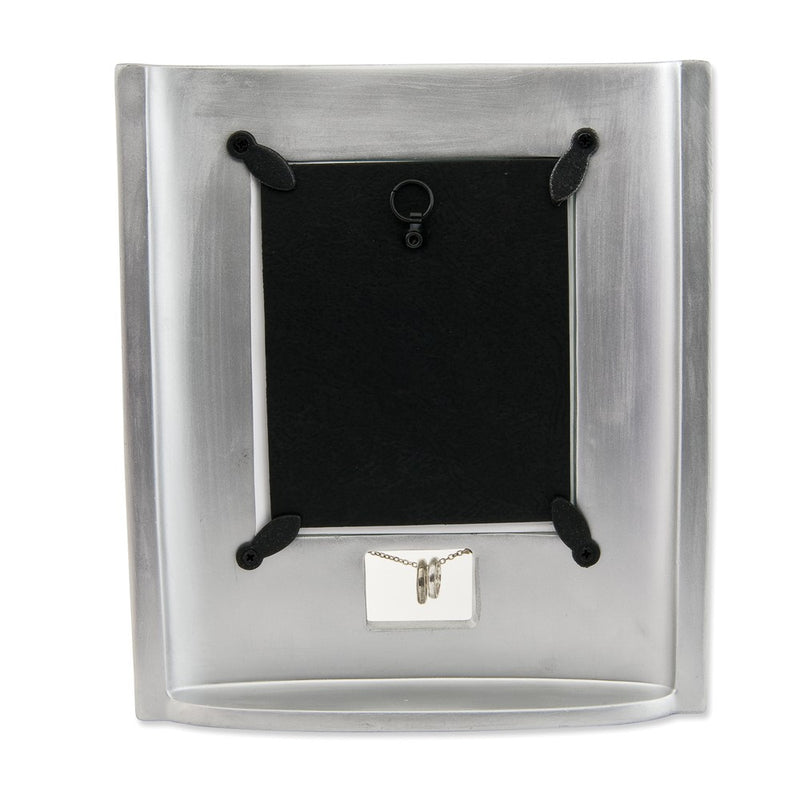 25 YEARS TOGETHER 1st Corinthians 13 Verse 3x3.5 Photo Frame with Mini Wedding Rings Accent