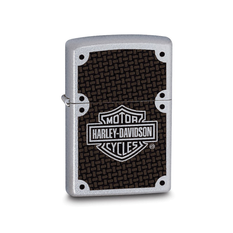 Zippo Harley-Davidson Carbon Fiber Satin Chrome Lighter