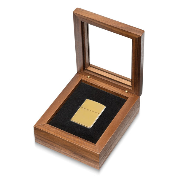 Zippo 18K Solid Gold Lighter in Cherry Wood Gift Box