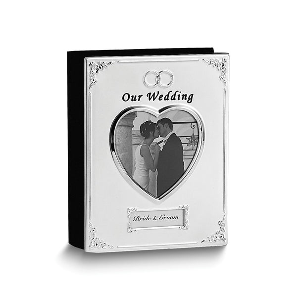 Silver-plated OUR WEDDING (Holds 40- 4x6 Photos) Photo Album