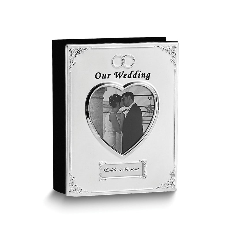 Silver-plated OUR WEDDING (Holds 40- 4x6 Photos) Photo Album