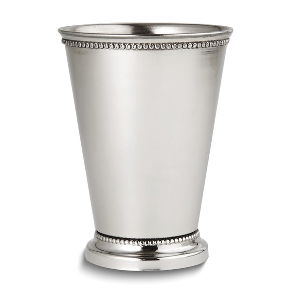 Nickel-plated Stainless Steel Beaded Large 12 ounce Mint Julep Cup