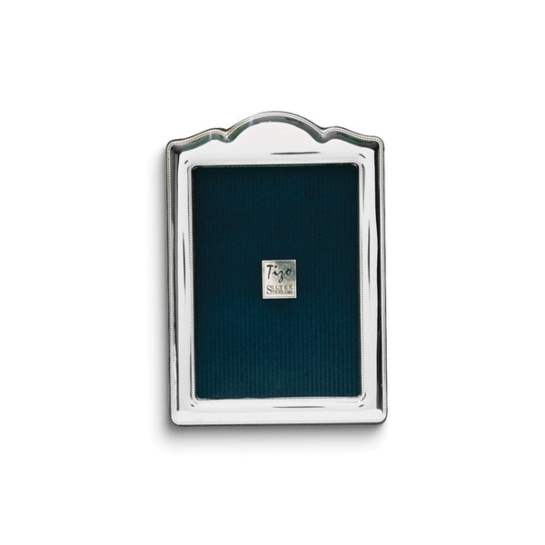 925 Sterling Silver Tarnish Resistant Headboard 7.5x9.5 Photo Frame with Finished Wood Back