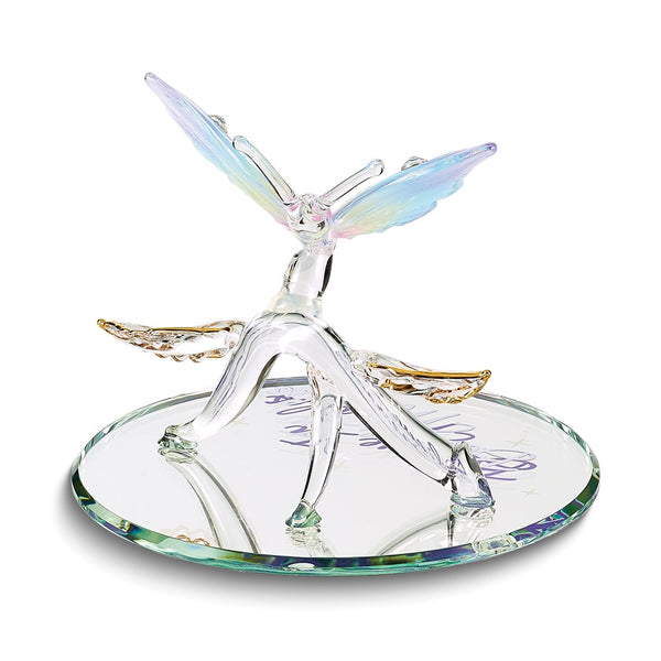 Butterfly BELIEVE IN MIRACLES Handcrafted Glass Figurine