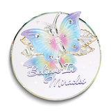Butterfly BELIEVE IN MIRACLES Handcrafted Glass Figurine