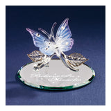 Butterfly BELIEVE IN MIRACLES Handcrafted Glass Figurine