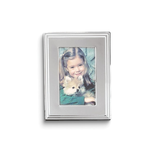 Silver Plated Lacquer-coated Polished 4x6 Photo Frame