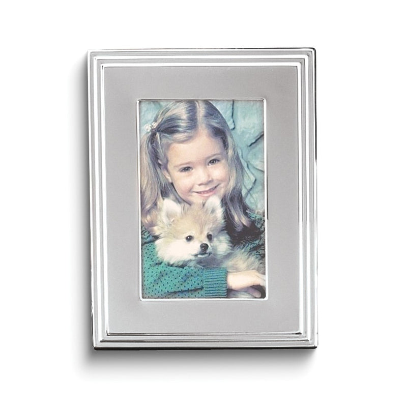 Silver Plated Lacquer-coated Polished 5x7 Photo Frame