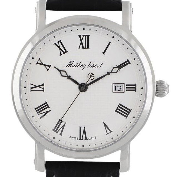 Mathey-Tissot City Leather Strap White Dial Quartz HB611251ABR