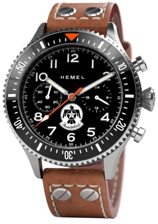 Hemel USAF Thunderbirds Special Edition Black With Super-LumiNova C3 Dial Quartz HFUSAF2 100M Men's Watch
