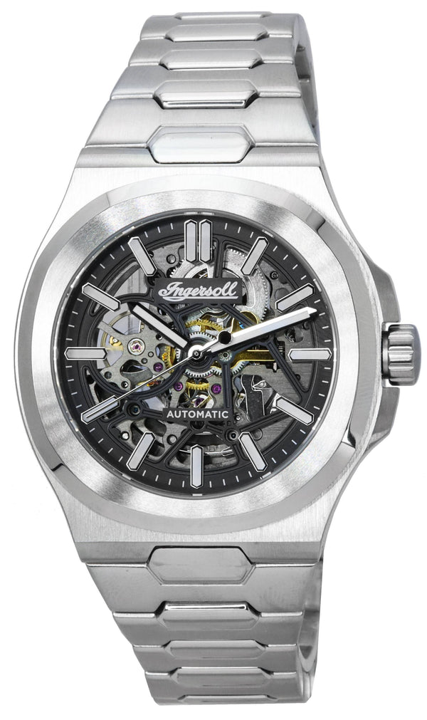 Ingersoll The Catalina Stainless Steel Skeleton Black Dial Automatic I12501 Men's Watch