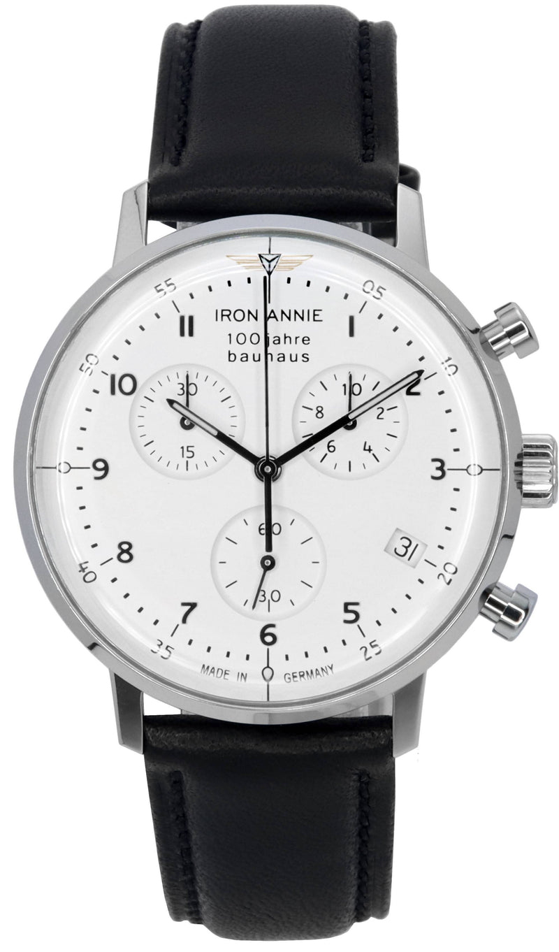Iron Annie 100 Jahre Bauhaus Chronograph White Dial Quartz 50961 Men's Watch