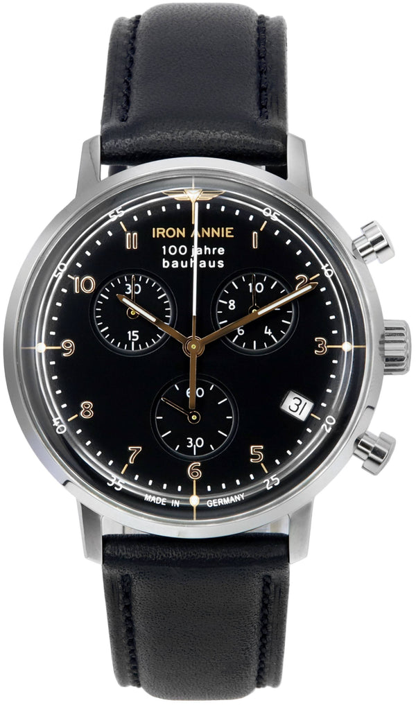 Iron Annie 100 Jahre Bauhaus Chronograph Black Dial Quartz 50962 Men's Watch