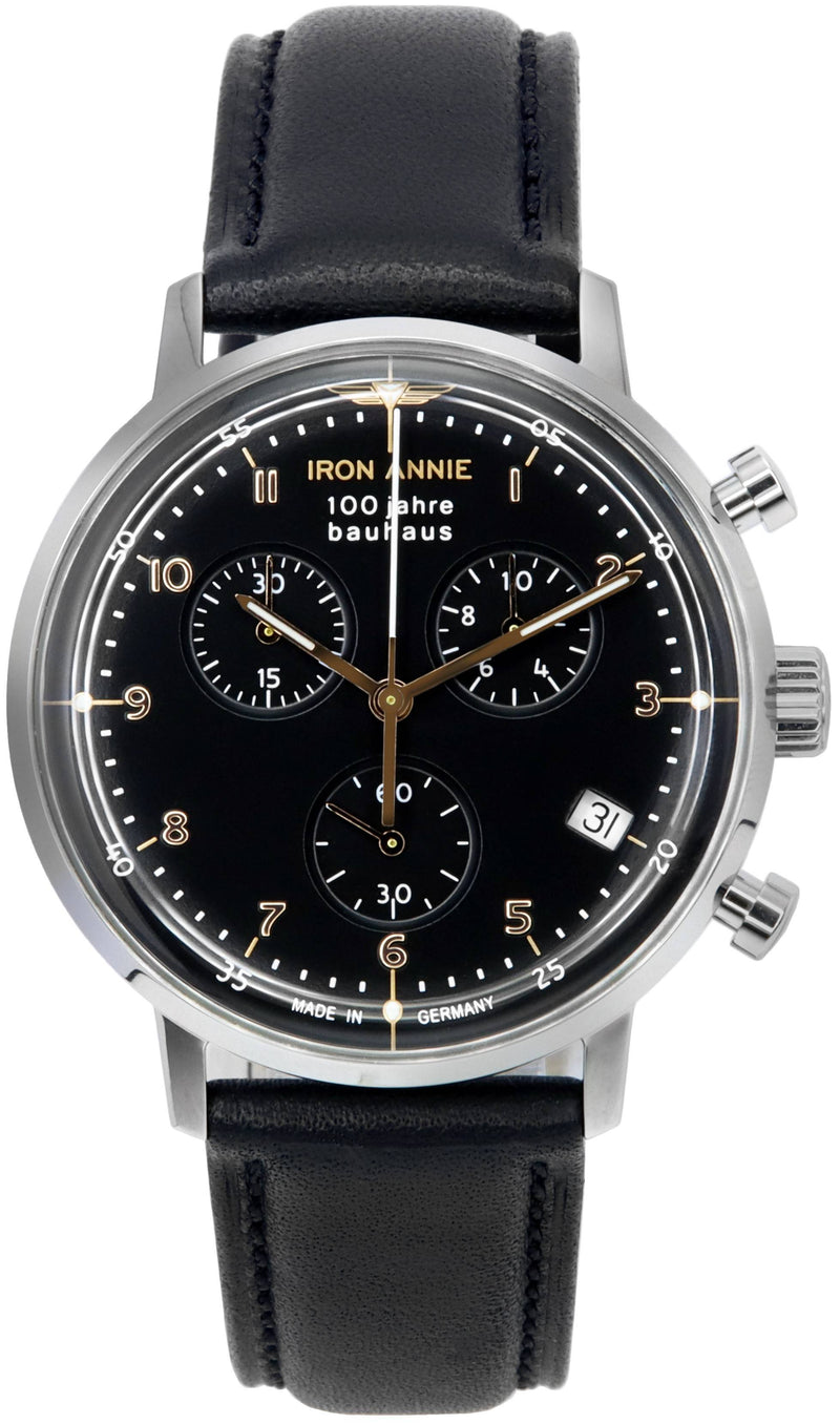 Iron Annie 100 Jahre Bauhaus Chronograph Black Dial Quartz 50962 Men's Watch