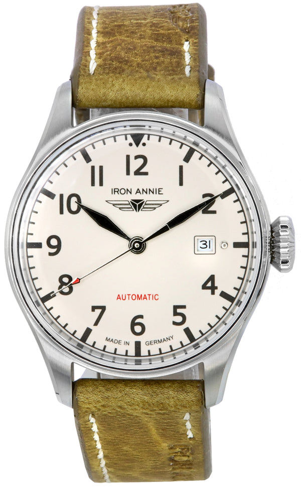 Iron Annie Cockpit Flight Control Beige Dial Automatic 51623 Men's Watch