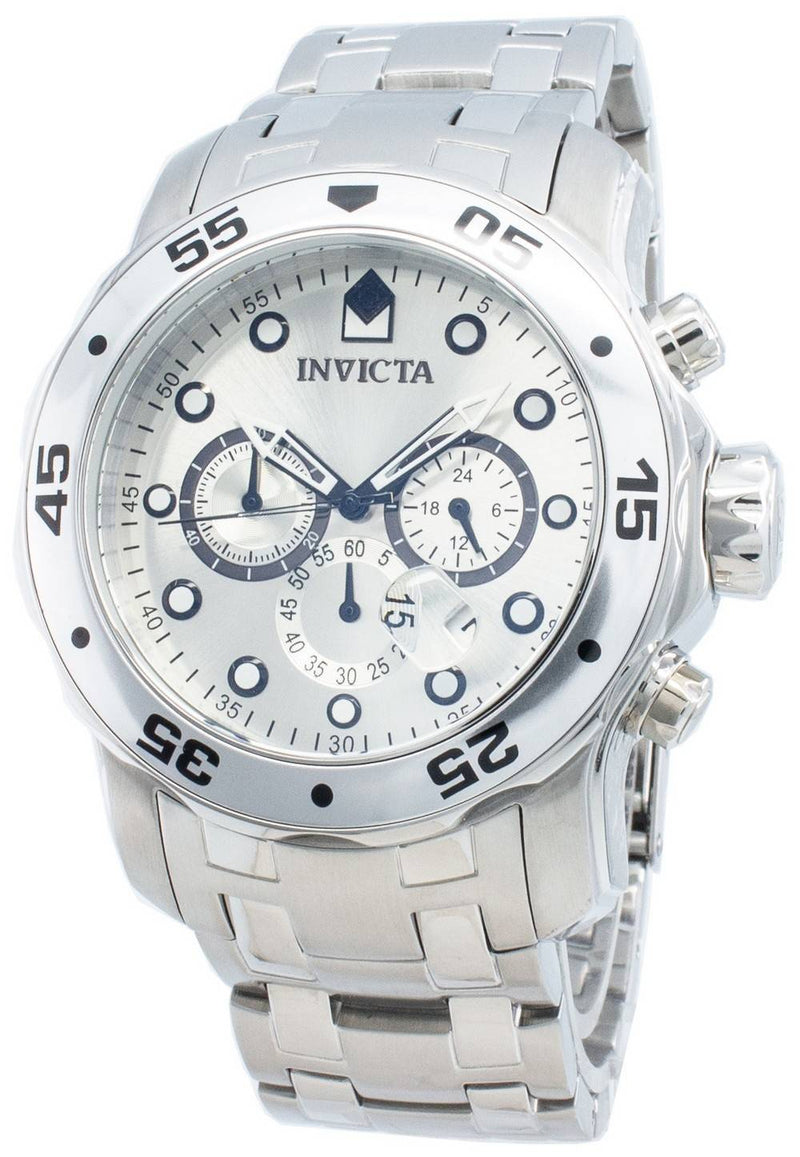 Invicta Pro-Diver Quartz Chronograph Silver Dial 0071 Men's Watch