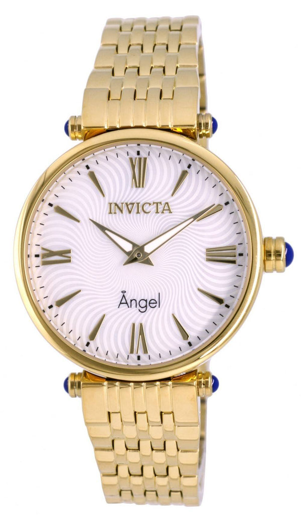 Invicta Angel Gold Tone Stainless Steel White Dial Quartz 27987 Women's Watch