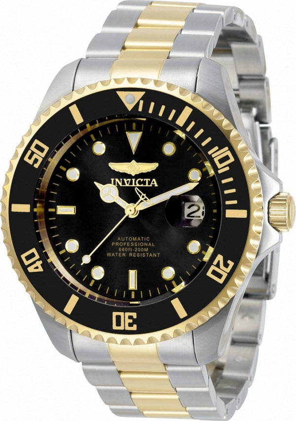 Invicta Pro Diver Black Dial Two Tone Stainless Automatic 34041 200M Men's Watch