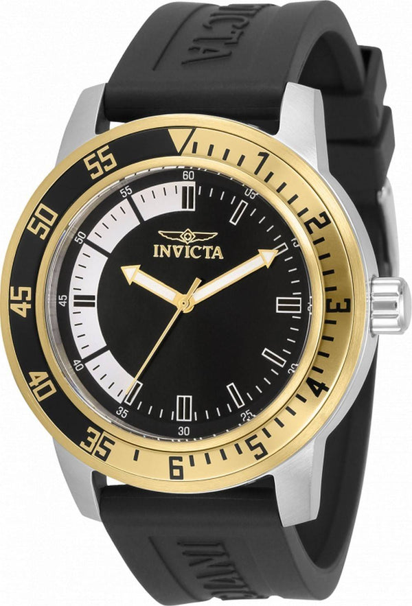 Invicta Speciality Black Dial Silicone Strap Quartz 34097 100M Men's Watch